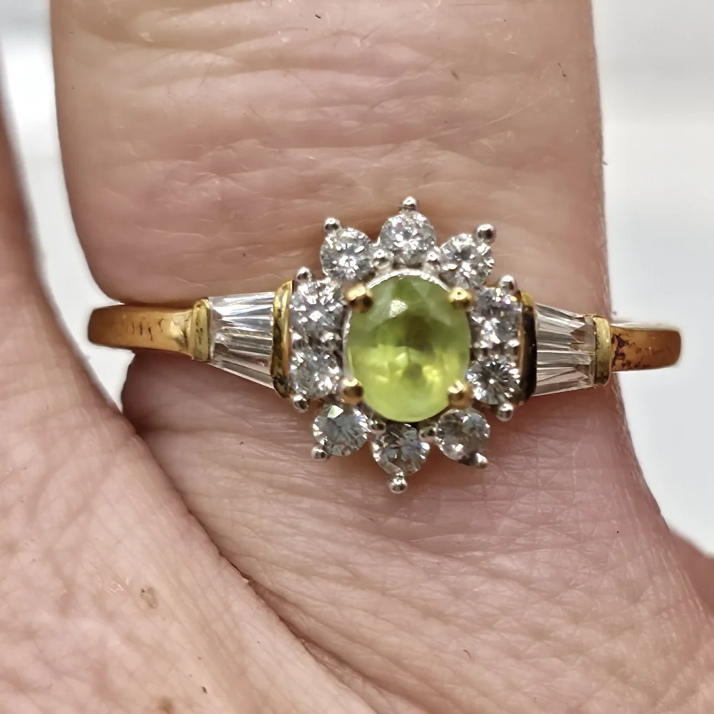 NWOT Rare Genuine Sava Sphene Sunburst Ring - Picture 5 of 8